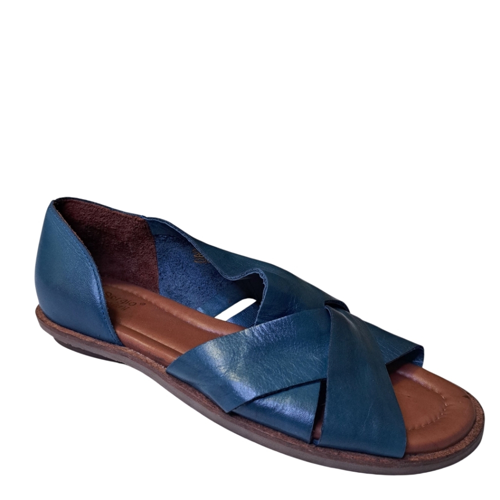 🦋Sergio Tomani Leather Sandals – Size 39